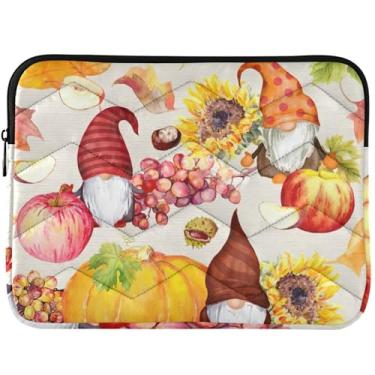 Imagem de Capas para laptop Gnomos, dia de Ação de Graças, girassóis, fofas, para MacBook Pro, 13 polegadas, acessórios de computador, capas universais de 13 a 14 polegadas