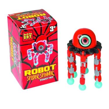 Imagem de Raymond Geddes Robot Spider Spider Spider Fidget Toy (pacote com 12) – Spinner Fidget Spinner com pés azuis que brilham no escuro – Brinquedos robôs