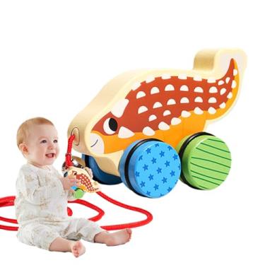 Imagem de Brinquedo de Puxar | Interativo para Empurrar com a Mão | Brinquedo De De Que Anda,Para Menino E Menina Interior Exterior Berçário Jardim De Infância Chão