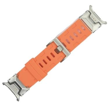 Imagem de AXPTI Pulseira esportiva de silicone macio para Samsung Galaxy Watch Ultra de 47 mm para Galaxy Ultra sem lacunas, Ultra 47mm, Ágata