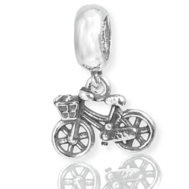 Imagem de Berloque Charms Pingente Prata Legitima Ciclismo Bicicleta - La&Ny Pra