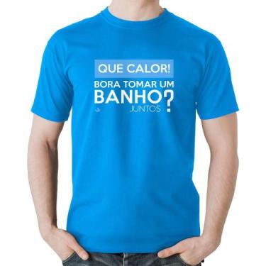 Imagem de Camiseta Algodão Que calor! Bora tomar um banho juntos - Foca na Moda,