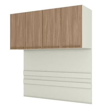 Imagem de Armário Ponte Casal 4 Portas New Predileto Areia Jequitibá - Henn