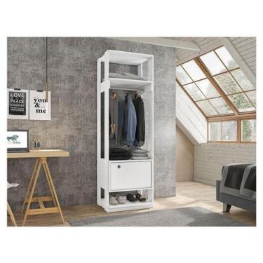 Imagem de Guarda Roupa Modulado Ambiente Titan Com Porta Branco - Móveis Leão