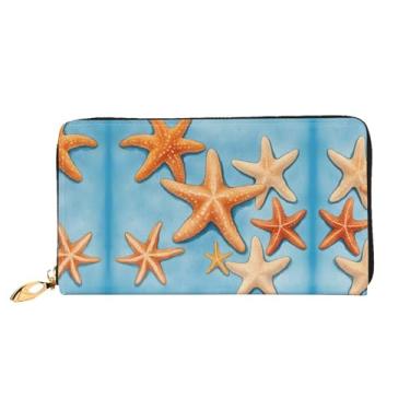 Imagem de XLLingL Carteiras de cartão de crédito impressas, bolsas longas de couro femininas, carteiras com zíper, carteira de viagem simples