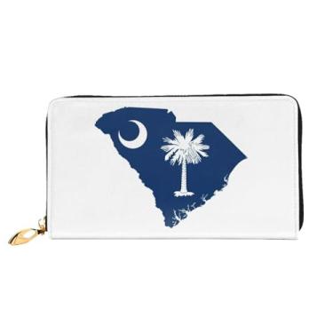 Imagem de XLLingL Carteiras de cartão de crédito impressas, bolsas longas de couro femininas, carteiras com zíper, carteira de viagem simples