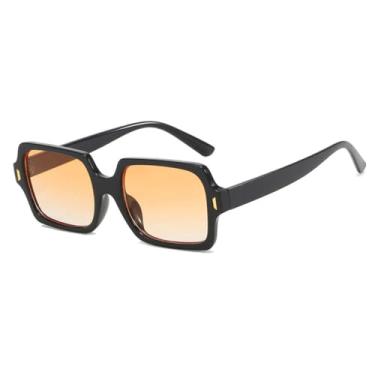 Imagem de Óculos de Sol Jelly Color Femininos com Rebites e Lentes Degradê UV400 para Homens e Mulheres, Ideais para Esportes ao Ar Livre, Corrida e Ciclismo, Preto e Amarelo