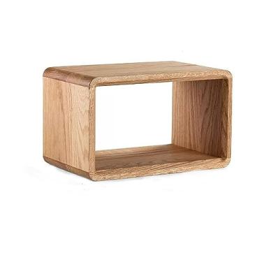 Imagem de Prateleiras flutuantes rústicas montadas na parede quadradas flutuantes, rack de armazenamento de grade de madeira maciça, prateleiras decorativas de madeira de fazenda, armazenamento de exibição