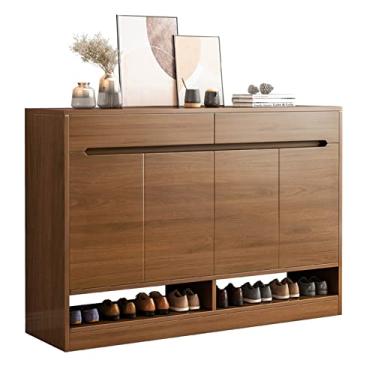 Imagem de Sapateira escandinavo armário de sapatos porta de casa grande capacidade varanda armário de armazenamento prateleiras entrada armazenamento hall de entrada armário prateleira de sapatos (tamanho: 140