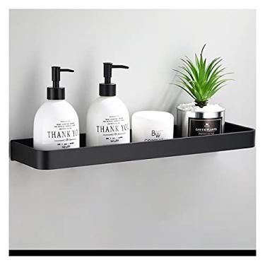 Imagem de Prateleiras de chuveiro Prateleira de chuveiro de banho, com barra de gancho prateleira de canto de banho, suporte de armazenamento preto acessórios de banho (cor: 23 cm) (40 cm)