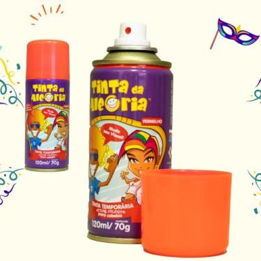Imagem de Lata Spray Tinta Cabelo Temporário Colorido Carnaval Folia Bloco Rua D