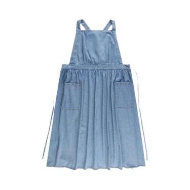 Imagem de Avental De Algodão Denim Premium Reforçado Com Alça Ajustável Para Coz