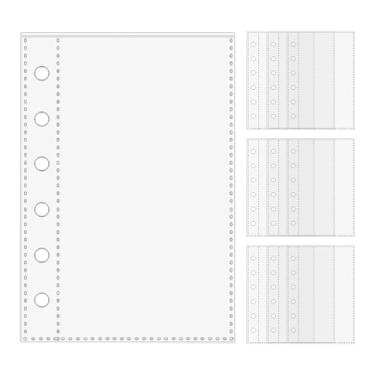 Imagem de Protetores de folha de fichário - capas de 6 argolas para fotos - capas transparentes para cartões, fotos, esboçadores, amantes de papelaria, escritório, estudantes, artistas, professores, gerentes de