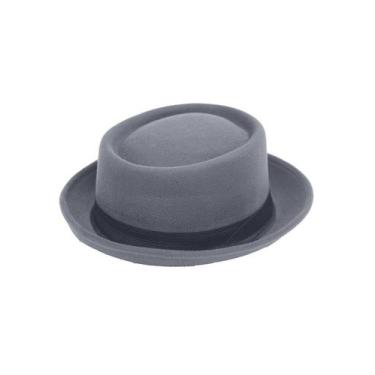 Imagem de Chapéu Chapelaria Vintage Pork Pie Clássico Cinza, Cinza, G