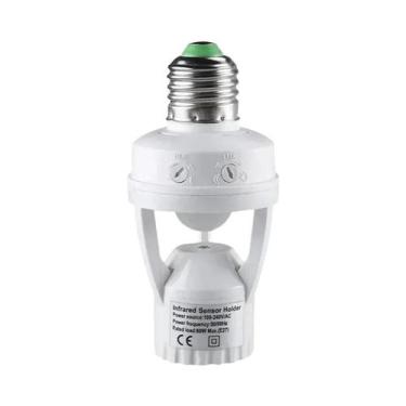 Imagem de Soquete De Lâmpada LED E27 Com Sensor De Movimento PIR, Base Detectora