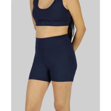 Imagem de Shorts DR7 Street Feminino Basic Logo Crown - Azul Marinho-Feminino