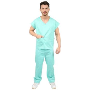 Imagem de Pijama Srub Cirúrgico em Algodão com Bolso - DEMORGAN, Verde, PP