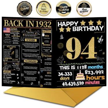 Imagem de Cartão de Aniversário Joycard 94º com Envelope 20x25 cm