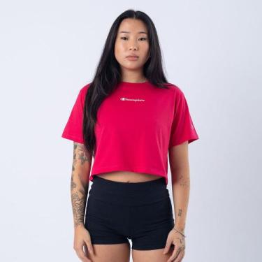 Imagem de Camiseta cropped champion athletic mini script ink, GG