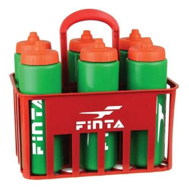 Imagem de Cesta Porta Garrafa 6 Garrafas Finta Esporte Futebol Treino Verde