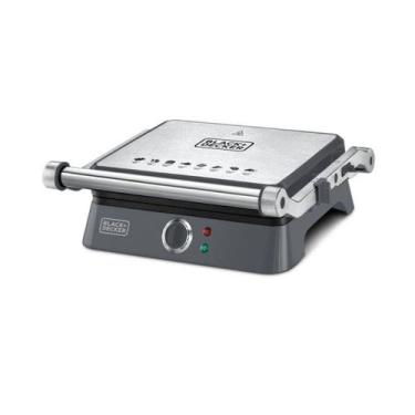 Imagem de Grill Elétrico Gourmand Gris Black&Decker Abertura 180 127V - BLACK+DE