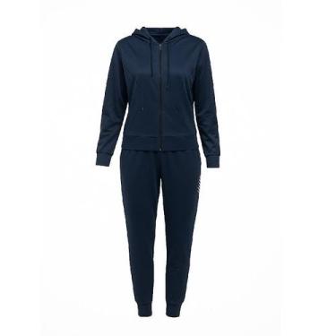 Imagem de Conjunto De Frio Feminino Blusa Com Capuz E Calça Jogger Inverno - Fac