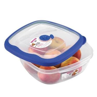 Imagem de Pote Hermético Para Alimentos Quadrado Colors 2,7Litros Flor - Sanremo