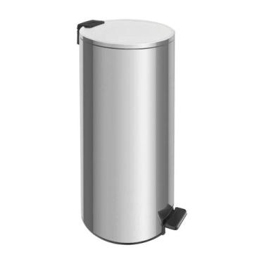 Imagem de Lixeira Com Pedal 30 Litros Aço Inox Polido Balde Interno Removível Lo