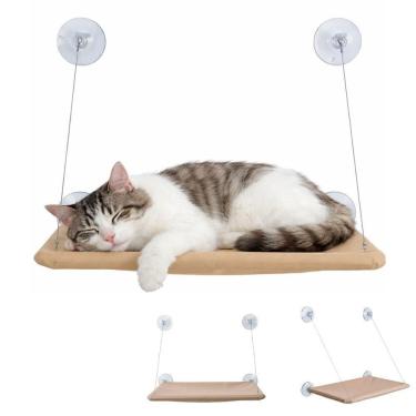 Imagem de Caminha de Gato Janela Leva Pro Pet BSL3910 Flutuante Ventosas Bege