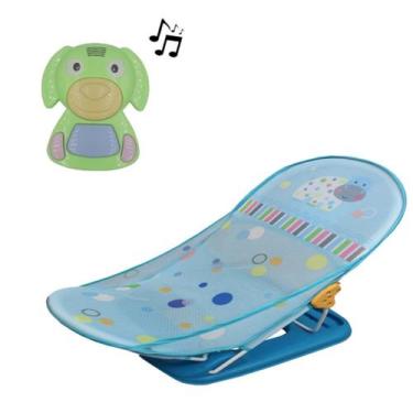 Imagem de Cadeira Banheira Infantil Azul Bebê Banho Menino + Brinquedo - Color B