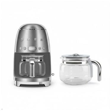 Imagem de Cafeteira Gotejamento Retro Smeg – 10 xícaras Programável com Jarra Extra Inox, DCF02 DCF12 – 120V