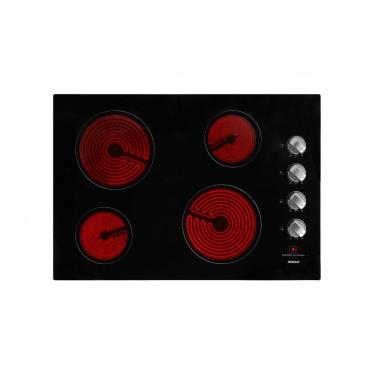 Imagem de Cooktop elétrico de embutir 76cm Robam W412 vidro cerâmico preto 4 zonas radiantes 7000 W 220V