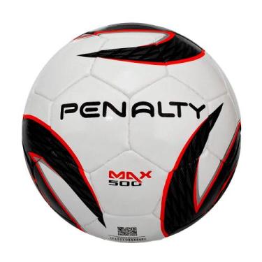 Imagem de Bola Oficial Penalty Futsal Max 500 DT XXIII Branco Preto Vermelho TAM