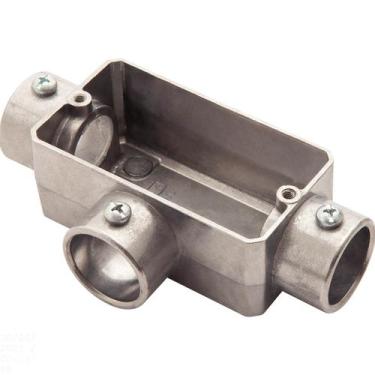 Imagem de Condulete fixo 1/2" tipo "T" - sem tampa / sem rosca / sem pintura - T