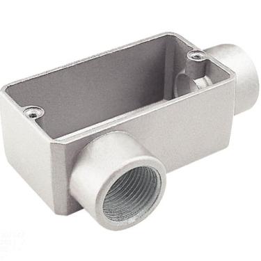Imagem de Condulete fixo 1.1/4" tipo "LR" - com tampa / rosca BSP / com pintura 