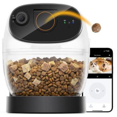 Imagem de Câmera para Pets Cypcat com Distribuidor de Petiscos  Visão 360 e WiFi