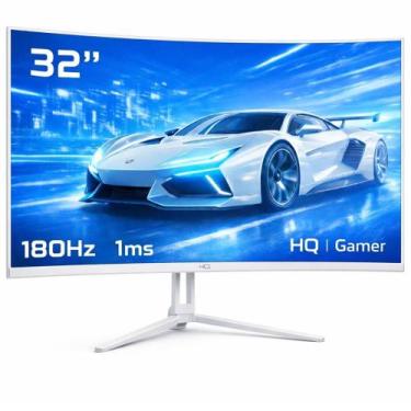 Imagem de Monitor Gamer HQ 32" Ultra Branco Curvo 1ms, 180Hz, Quad HD (QHD) - 25