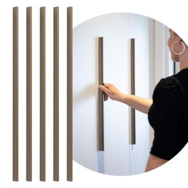 Imagem de 5 Pçs Puxador Para Porta Armário Alumínio Closet Asa 512 mm (Bronze Fosco)