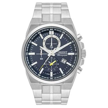 Imagem de Relogio Orient Masculino Analógico Cronografo Aço Inoxidável Prata Resistente a Água Original Mbssc224 D1sx