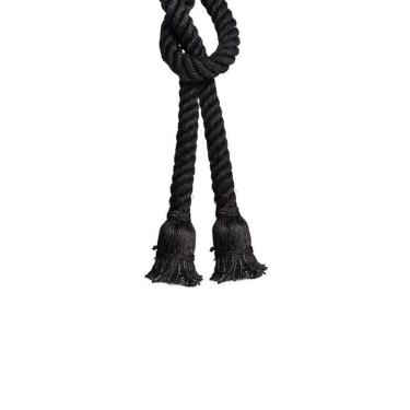 Imagem de Lustre Pendente Corda para 2 Lâmpadas E27 Preto Bivolt