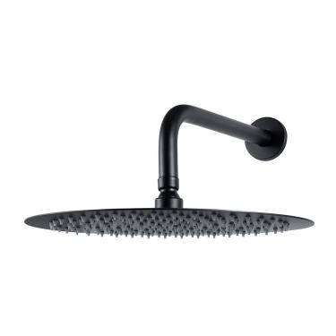 Imagem de Ducha Chuveiro Redondo Inox 30 cm Curuá Pingoo.casa - Preto