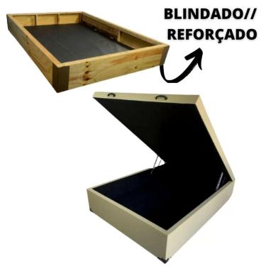 Imagem de Cama Box Baú Casal Blindada/Reforçada - 48cm de altura total
