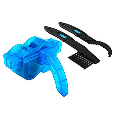 Imagem de Kit 3 em 1 Limpa Correntes de Bicicleta Bike Ciclismo com Maquina de Limpeza, Escova e Espátula