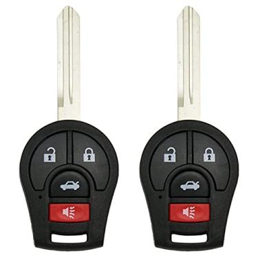 Imagem de Chaveiro remoto de entrada sem chave Keyless2Go para veículos Nissan Sentra que usam CWTWB1U816 (pacote com 2)