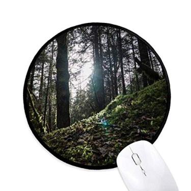 Imagem de Tapete de mouse verde escuro para computador com cenário de natureza e ciência florestal