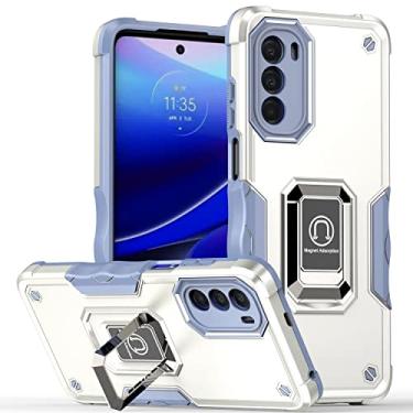 Imagem de Hee Hee Smile Capa de telefone com suporte magnético 3 em 1 para celular Moto E7 resistente a choque capa traseira branca