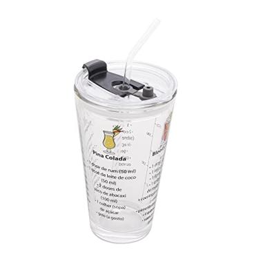 Imagem de LYOR - Copo de Drink de Vidro com Canudo 450ml