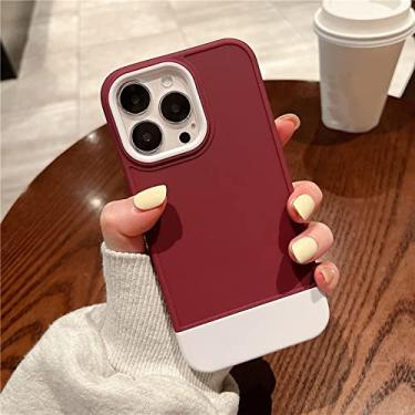 Imagem de 3 em 1 Capa de telefone de silicone resistente com emenda colorida para iPhone 13 11 12 Pro Max XS Max XR X 7 8 Plus Armor Bumper Cover, T3, para iPhone 11Pro