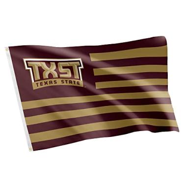 Imagem de Desert Cactus Texas State University TxSt Bobcats NCAA 100% Poliéster Interno Externo 3 pés x 5 pés Bandeira (Nation)