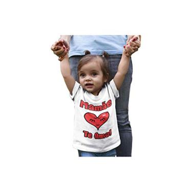 Imagem de Camiseta Mamãe Te Amo Dia das Mães Tam. 01 Branca